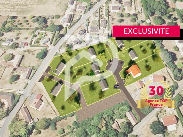 Terrains plats à bâtir de 1262 m2 à 1407m2, viabilisés