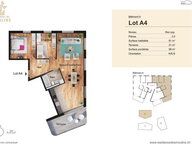 Terrasse de 91m2 et jardin privatif! Chantier ouvert! Dreamo. Ch