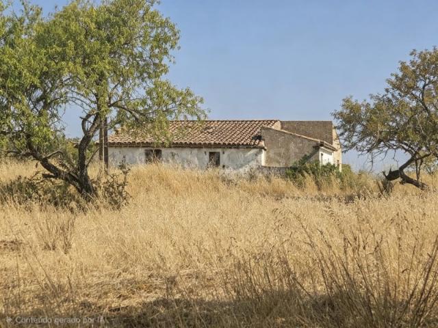 Terreno com Ruína com Projeto Aprovado para Moradia com Piscina em Lagoa