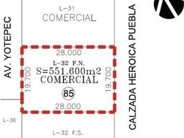 Terreno Comercial de 551.600m? en Venta en Fracc. ?ngeles de Puebla
