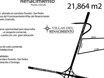 TERRENO COMERCIAL EN VENTA EN AUTOPISTA TORRE?N SAN PEDRO