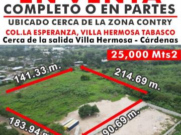 TERRENO COMERCIAL EN VENTA EN LIBRAMIENTO DE ZONA COUNTRY VILLAHERMOSA TABASCO