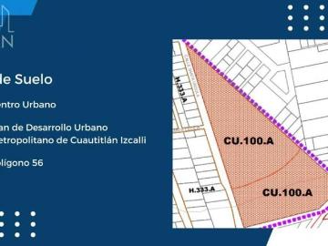 Terreno con uso de suelo habitacional y comercial en venta Cuautitlán Izcalli