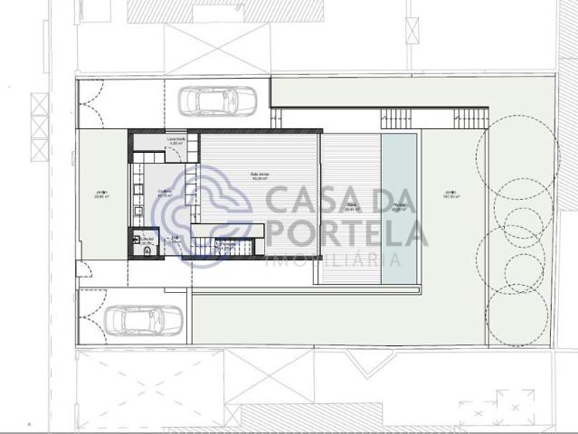 Terreno c/projecto aprovado para Moradia T3 4 frentes