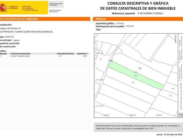 Terreno de secano a la venta en el Campillo, Fuente Álamo