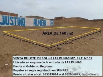 Terreno de 160 m2 con papeles en regla