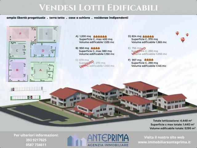 Terreno edif. residenziale in vendita a Ponsacco 824 mq Rif: 1363901