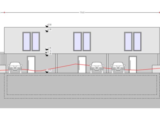 Terreno edificabile con progetto per tre unità abitative