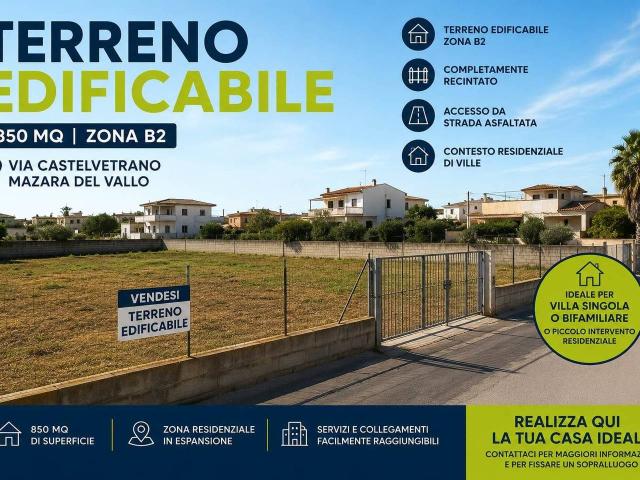 Terreno edificabile residenziale in vendita a Mazara Del Vallo