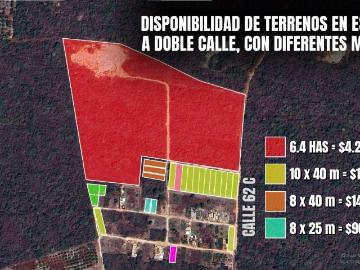 Terreno en Oxkutzcab para lotificar en zona urbana de 6.32 hect?reas