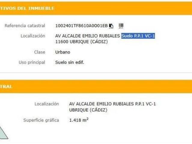 Terreno en Av Alcalde Emilio Rubiales
