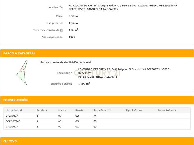 TERRENO EN CESIÓN DE REMATE – REF. REGA 04288