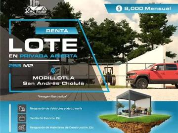 Terreno en renta en morillotla para montar eventos con orden