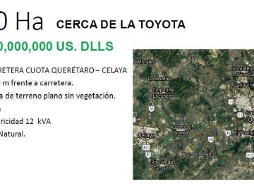 Terreno en venta de 40 ha. Cerca de la toyota