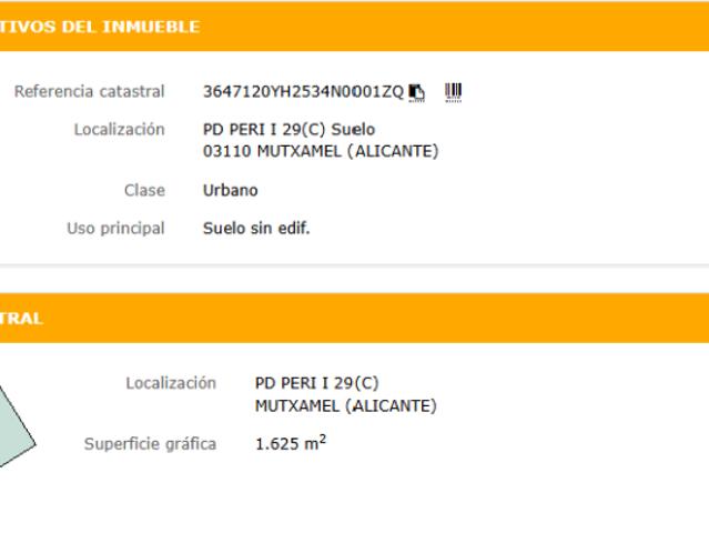 Terreno en venta en Mutxamel