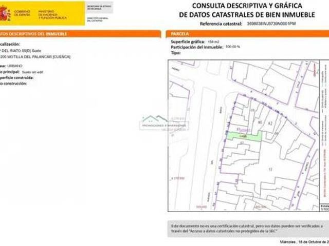 Terreno en Venta en Motilla del Palancar