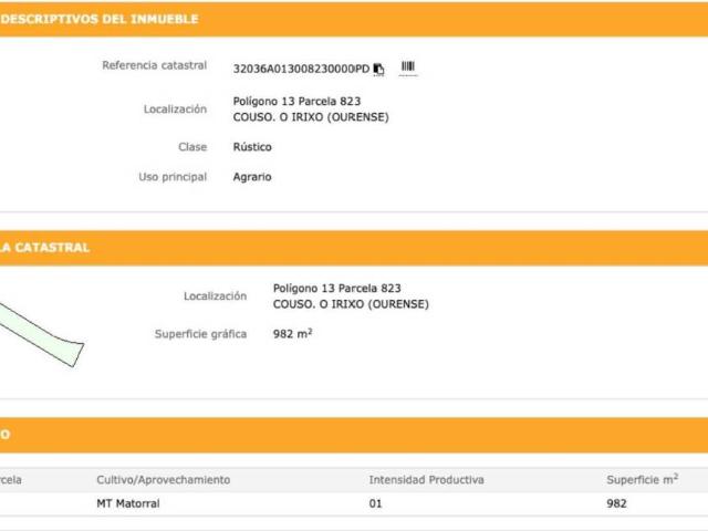 Terreno en Venta en O Irixo