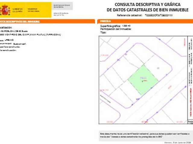 Terreno en venta en avenida De Barcelona, Mont Roig del Camp, de 1.240 m² por 520.000