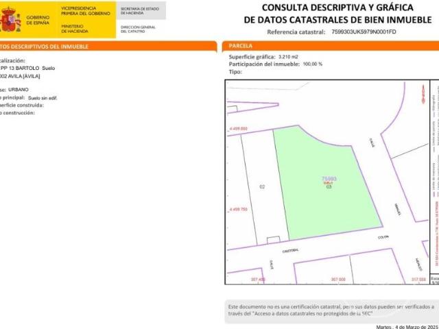Terreno en Venta en Ávila
