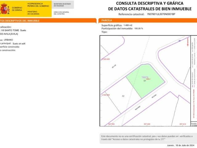 Terreno en Venta en Ávila