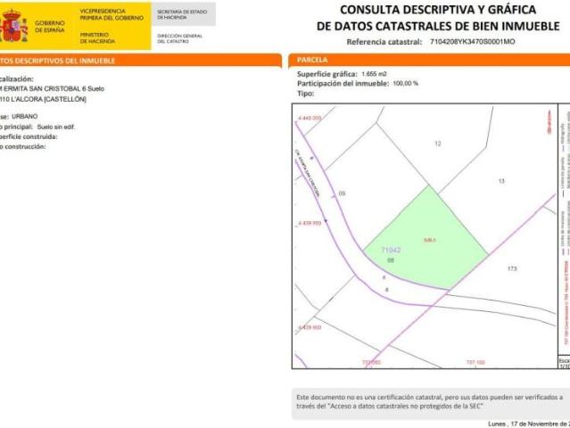Terreno en venta en Alcora, L´alcora