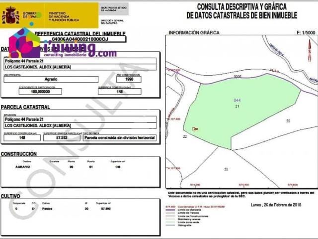 Terreno en Venta en Albox