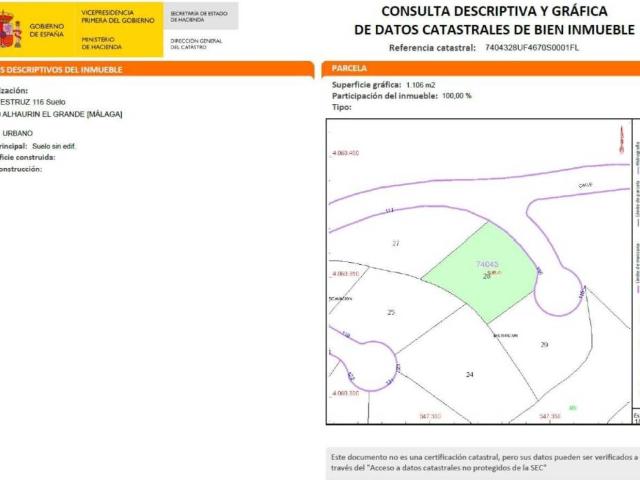 Terreno en Venta en Alhaurín El Grande