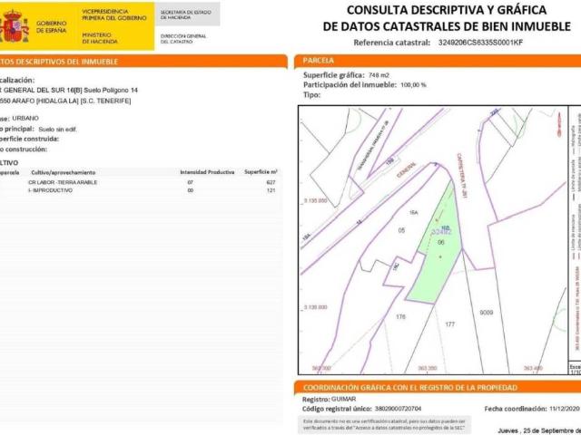 Terreno en Venta en Arafo