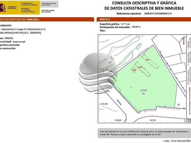 Terreno en venta en Arona, Calle Tinguafaya, 11, 38652