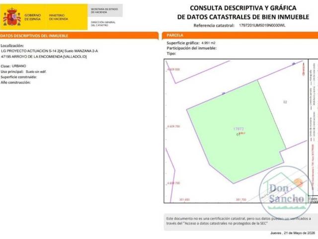 Terreno en Venta en Arroyo de la Encomienda