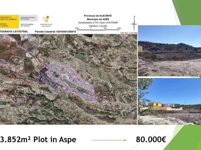 Terreno en Venta en Aspe