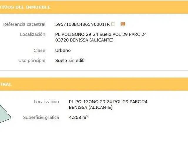 Terreno en Venta en Benissa