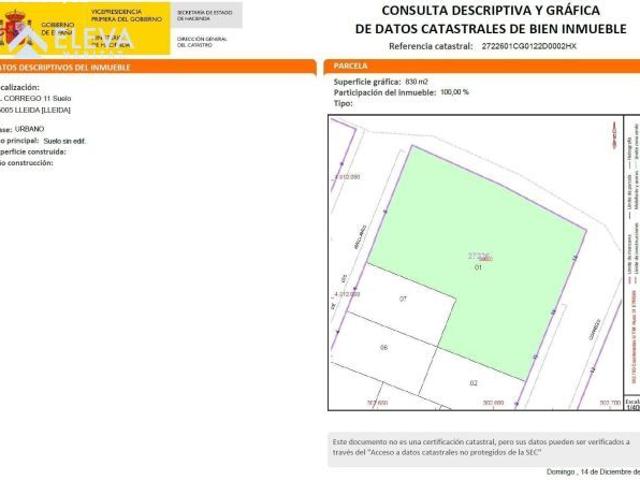 Terreno en venta en Calle de Corrego, 11