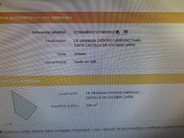 Terreno en Venta en Castillo de Locubín