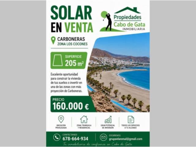 Terreno en Venta en Carboneras