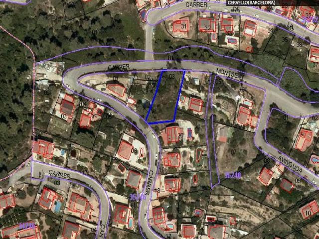 Terreno en venta en Cervelló, de 922 m² por 34.500