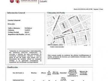 Terreno en Venta en COLONIA JUAREZ / REFORMA