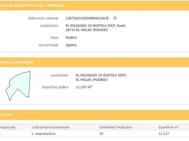 Terreno en Venta en El Molar Madrid