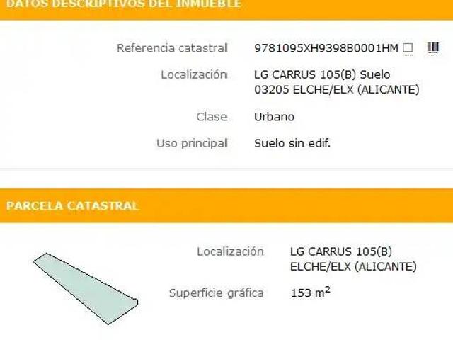 Terreno en Venta en Elche Elx