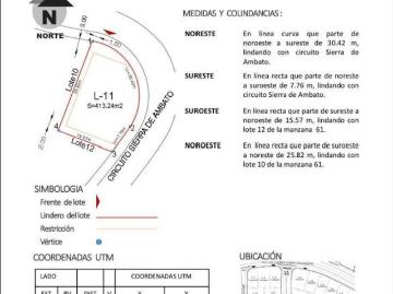 Terreno en venta en esquina en Zanda Residencial