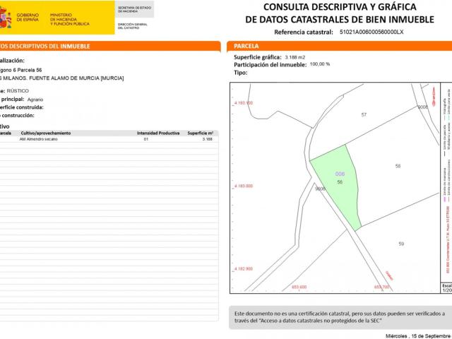 Terreno en venta en Fuente Álamo