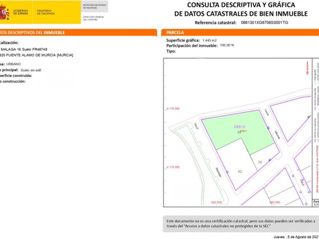 Terreno en venta en Fuente Álamo