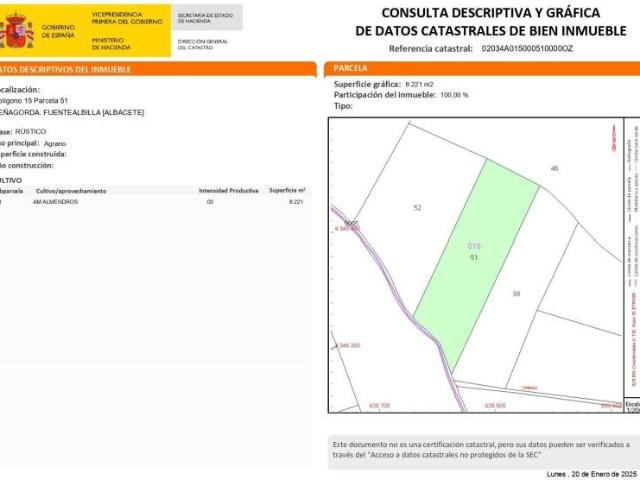 Terreno en venta en Fuentealbilla, Castilla la mancha