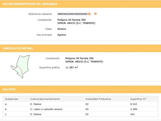 Terreno en Venta en Granadilla de Abona