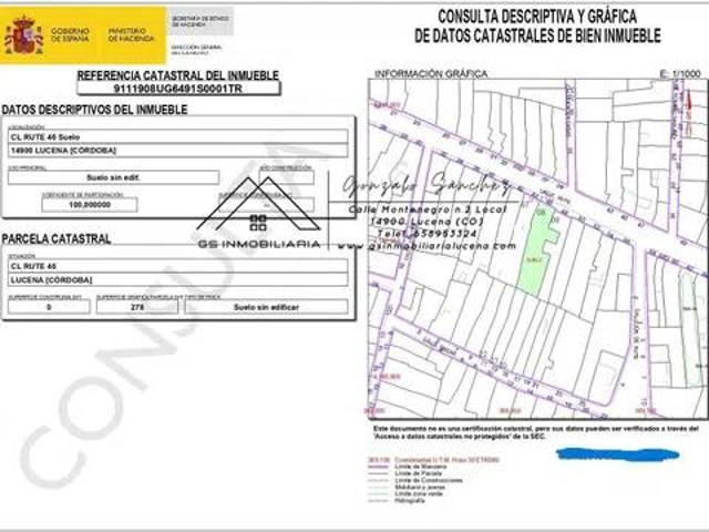 Terreno en Venta en Lucena