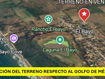 TERRENO EN VENTA EN LA COMUNIDAD EL BAYO, ALVARAD0,VER 921 M2 IDEAL PARA CASA VACACIONAL O NEGOCIO