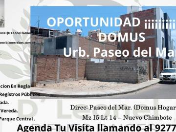 ¡Terreno en Venta en la Urbanización Paseo del Mar! Domus Hogares