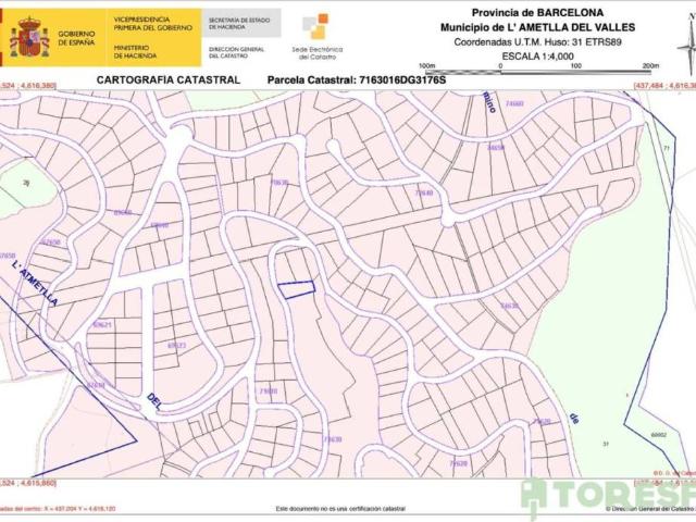 Terreno en Venta en L'Ametlla del Vallès