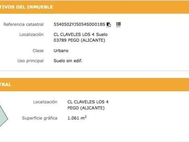 Terreno en venta en Pego, Urbanizacion arboleda