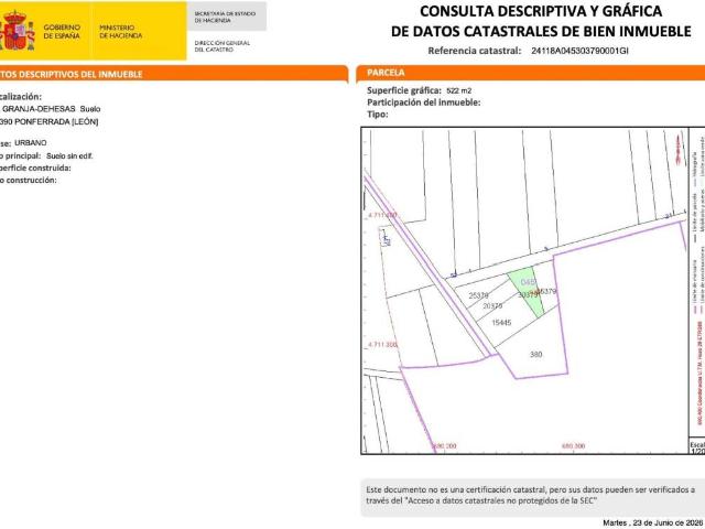 Terreno en Venta en Ponferrada